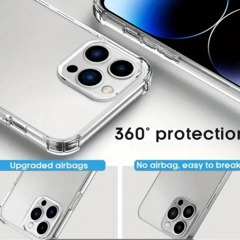 New!!! Shockproof TPU Clear Case for iPhone 15 Pro